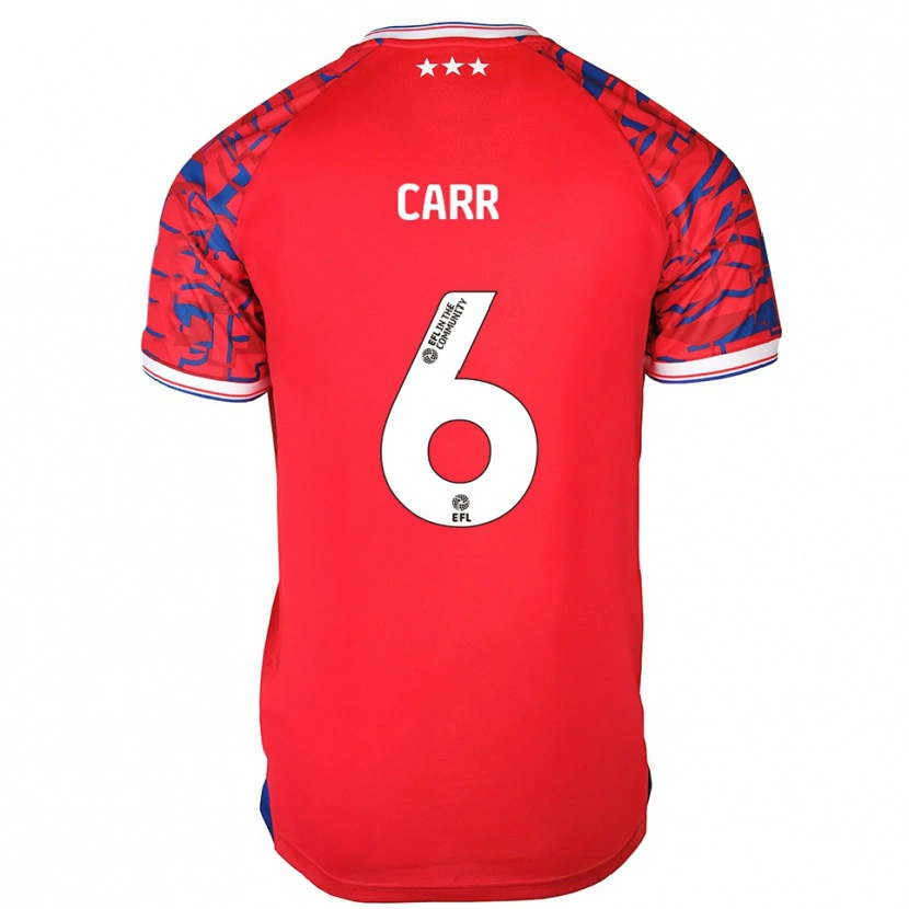 Danxen Herren Ryan Carr #6 Rot Blau Auswärtstrikot Trikot 2025/26 T-Shirt