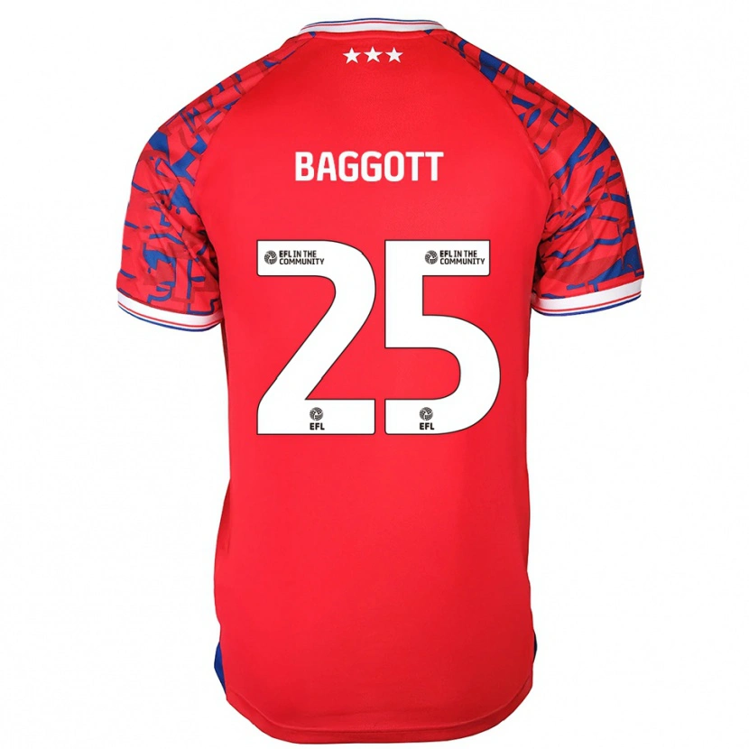 Danxen Herren Elkan Baggott #25 Rot Blau Auswärtstrikot Trikot 2025/26 T-Shirt
