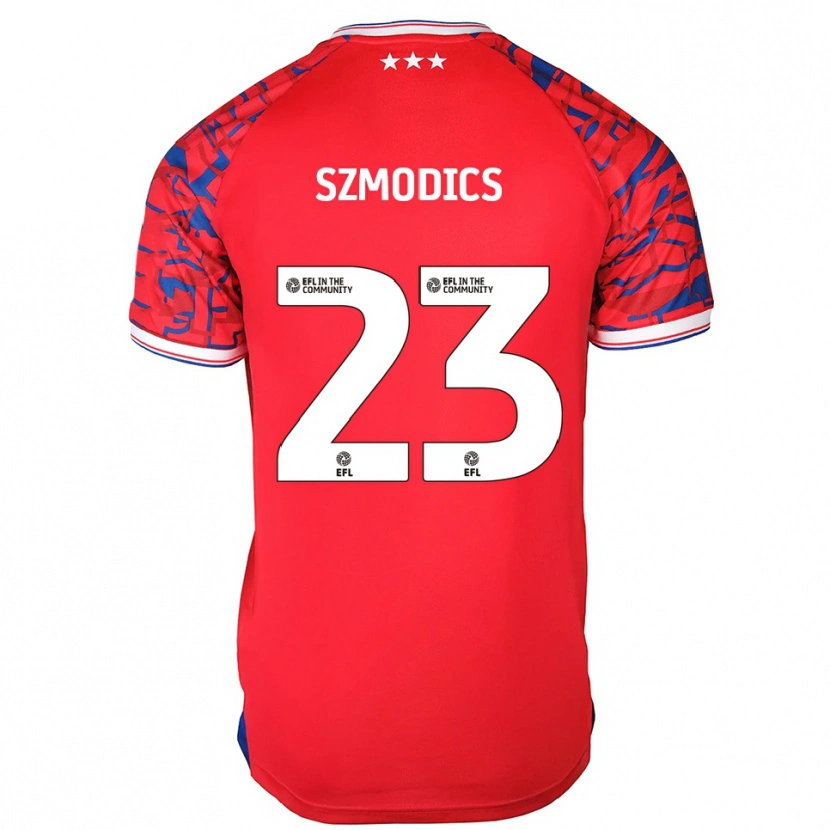 Danxen Herren Sammie Szmodics #23 Rot Blau Auswärtstrikot Trikot 2025/26 T-Shirt