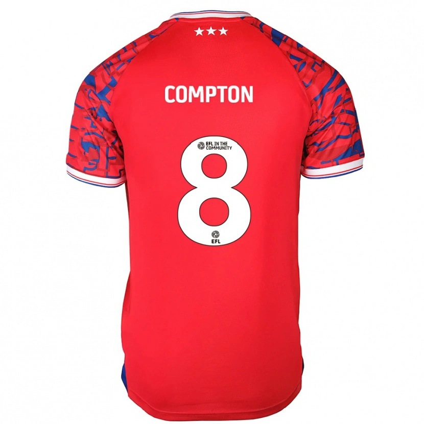 Danxen Herren Charlie Compton #8 Rot Blau Auswärtstrikot Trikot 2025/26 T-Shirt