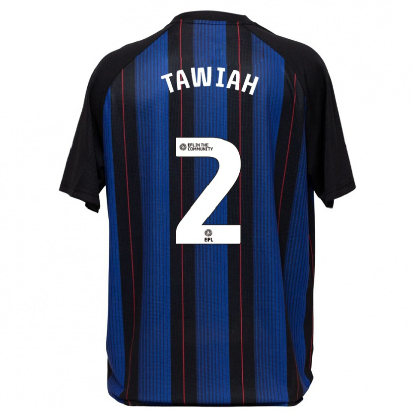 Danxen Herren Judah Tawiah #2 Blau Schwarz Auswärtstrikot Trikot 2025/26 T-Shirt