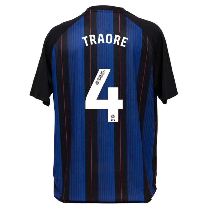 Danxen Herren Yacou Traore #4 Blau Schwarz Auswärtstrikot Trikot 2025/26 T-Shirt