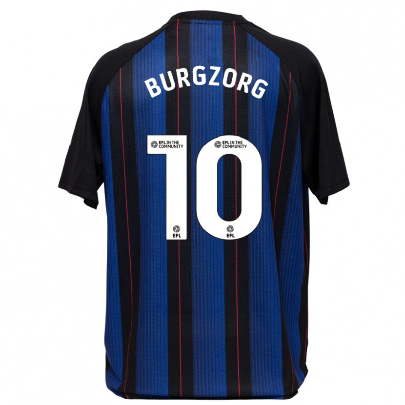 Danxen Herren Delano Burgzorg #10 Blau Schwarz Auswärtstrikot Trikot 2025/26 T-Shirt