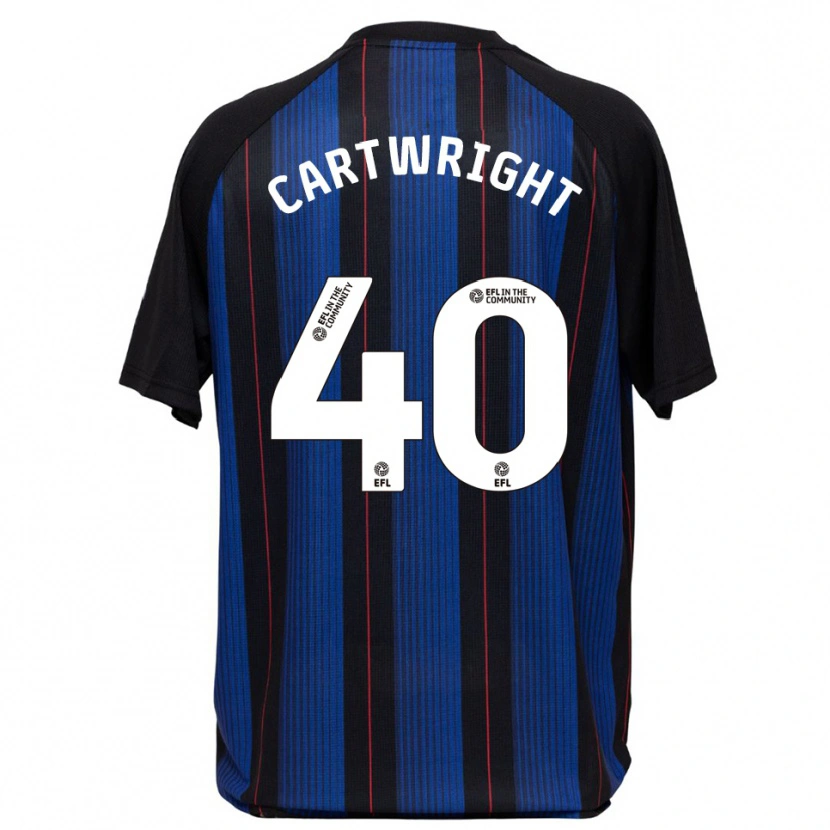 Danxen Herren Finlay Cartwright #40 Blau Schwarz Auswärtstrikot Trikot 2025/26 T-Shirt