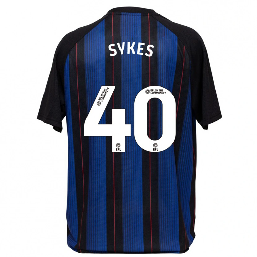 Danxen Herren Cain Sykes #40 Blau Schwarz Auswärtstrikot Trikot 2025/26 T-Shirt