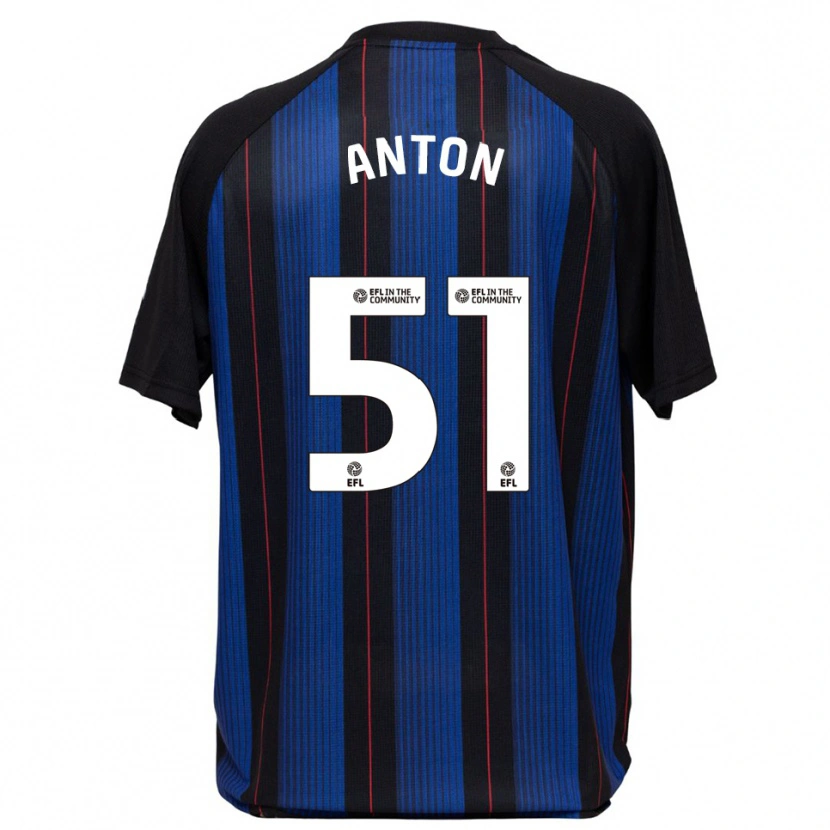 Danxen Herren Anton Palmer #51 Blau Schwarz Auswärtstrikot Trikot 2025/26 T-Shirt