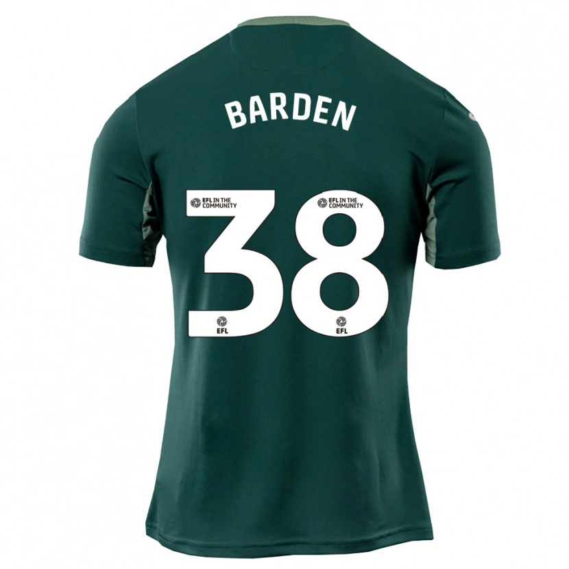 Danxen Herren Daniel Barden #38 Grün Weiß Lila Auswärtstrikot Trikot 2025/26 T-Shirt