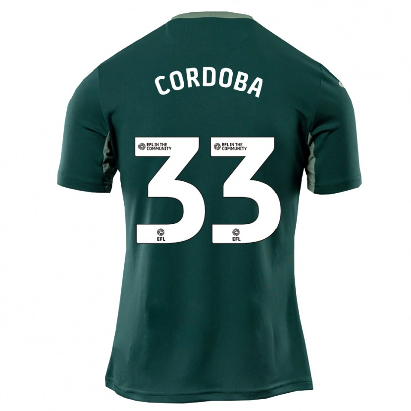 Danxen Herren José Córdoba #33 Grün Weiß Lila Auswärtstrikot Trikot 2025/26 T-Shirt