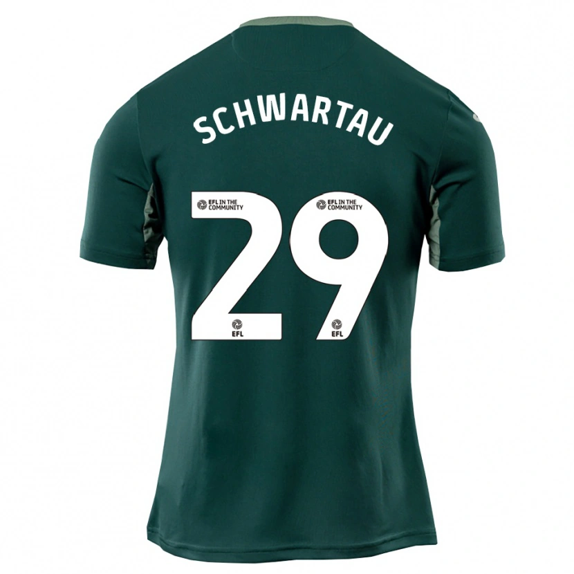 Danxen Herren Oscar Schwartau #29 Grün Weiß Lila Auswärtstrikot Trikot 2025/26 T-Shirt
