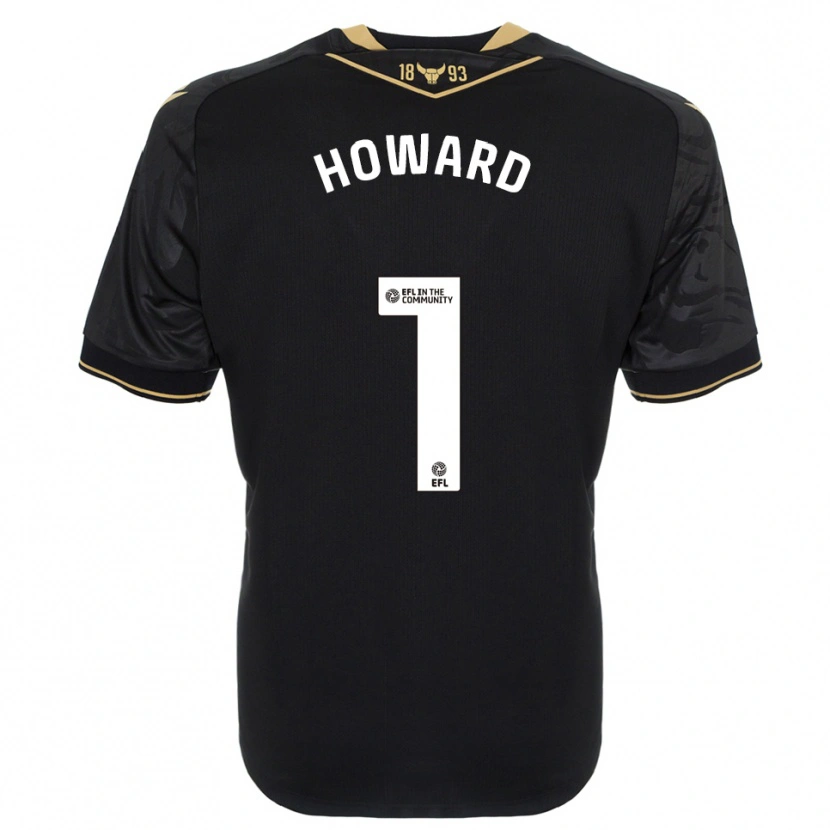 Danxen Herren Beth Howard #1 Schwarz Gold Auswärtstrikot Trikot 2025/26 T-Shirt