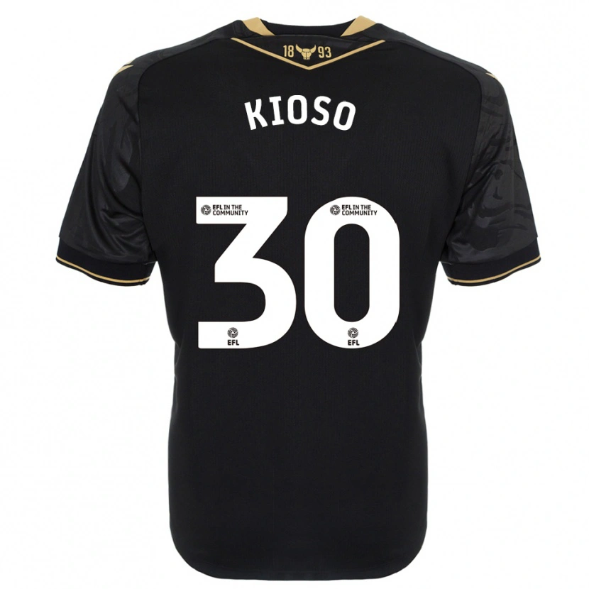 Danxen Herren Peter Kioso #30 Schwarz Gold Auswärtstrikot Trikot 2025/26 T-Shirt