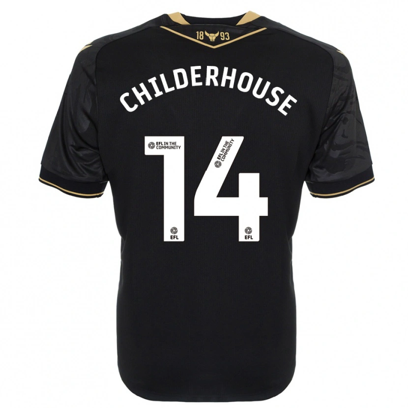Danxen Herren Molly Childerhouse #14 Schwarz Gold Auswärtstrikot Trikot 2025/26 T-Shirt