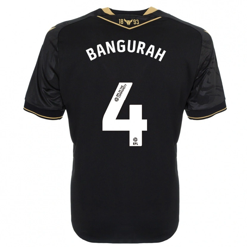 Danxen Herren Ibrahim Bangurah #4 Schwarz Gold Auswärtstrikot Trikot 2025/26 T-Shirt