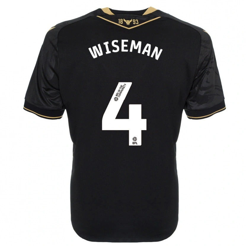 Danxen Herren Kate Wiseman #4 Schwarz Gold Auswärtstrikot Trikot 2025/26 T-Shirt