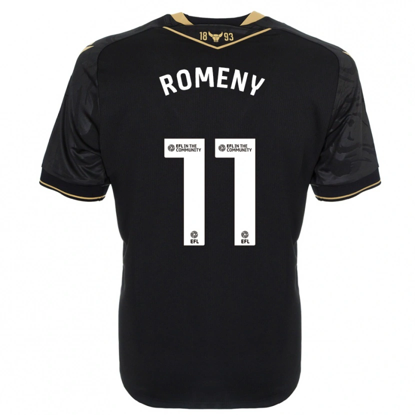 Danxen Herren Ole Romeny #11 Schwarz Gold Auswärtstrikot Trikot 2025/26 T-Shirt