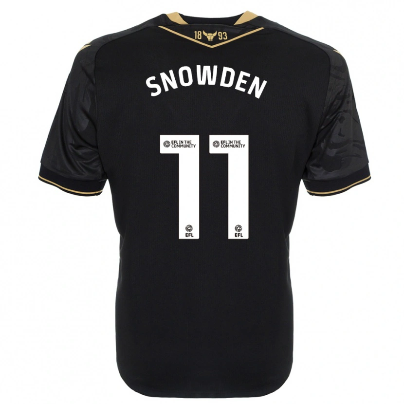 Danxen Herren Leo Snowden #11 Schwarz Gold Auswärtstrikot Trikot 2025/26 T-Shirt
