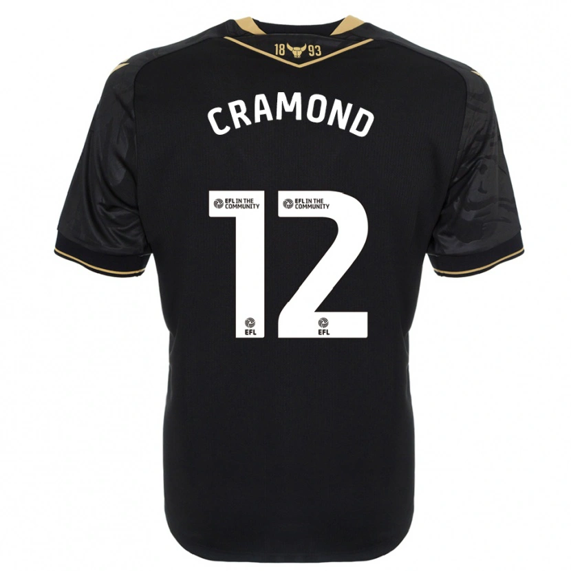 Danxen Herren Charlie Cramond #12 Schwarz Gold Auswärtstrikot Trikot 2025/26 T-Shirt