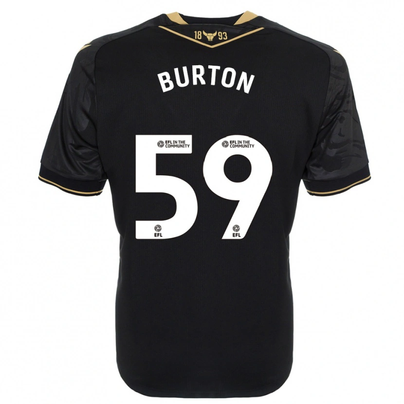 Danxen Herren Kasway Burton #59 Schwarz Gold Auswärtstrikot Trikot 2025/26 T-Shirt