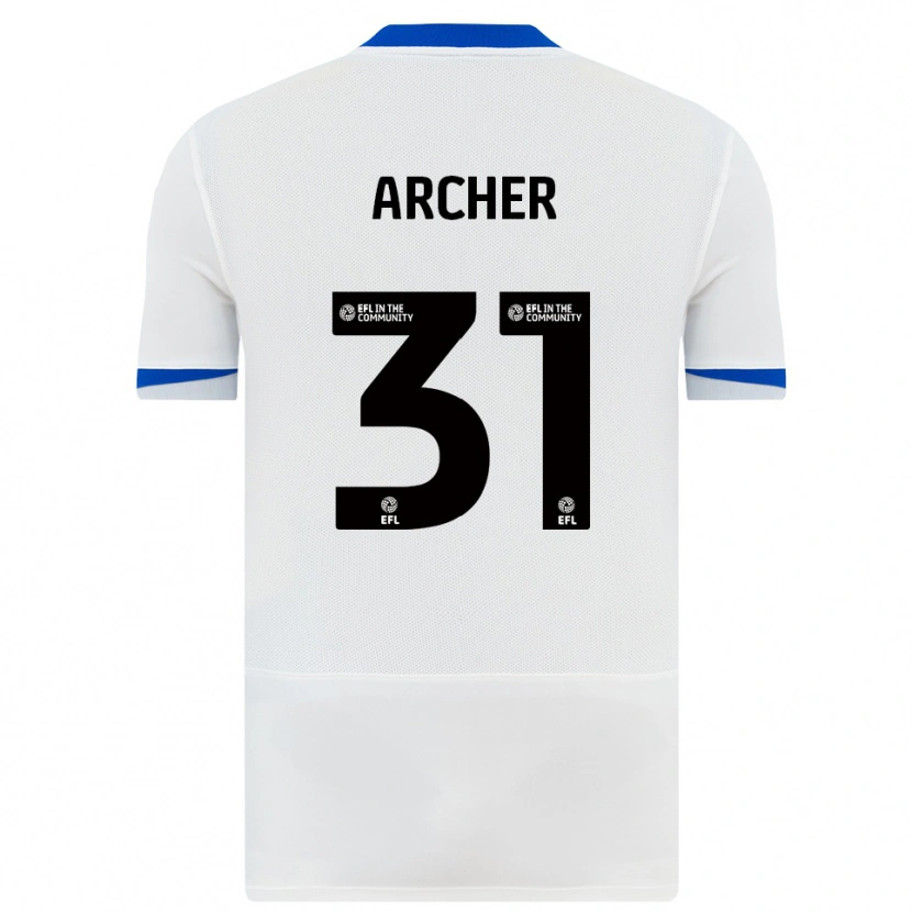 Danxen Herren Jordan Archer #31 Weiß Schwarz Auswärtstrikot Trikot 2025/26 T-Shirt