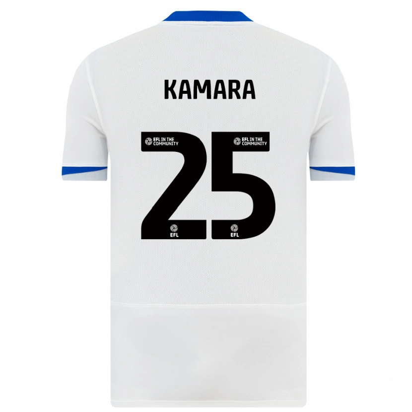 Danxen Herren Abdoulaye Kamara #25 Weiß Schwarz Auswärtstrikot Trikot 2025/26 T-Shirt