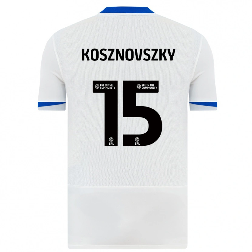 Danxen Herren Márk Kosznovszky #15 Weiß Schwarz Auswärtstrikot Trikot 2025/26 T-Shirt