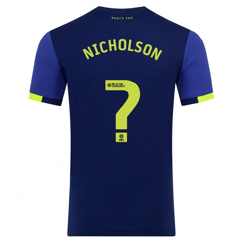Danxen Herren Joseph Nicholson #0 Marine Gelb Auswärtstrikot Trikot 2025/26 T-Shirt