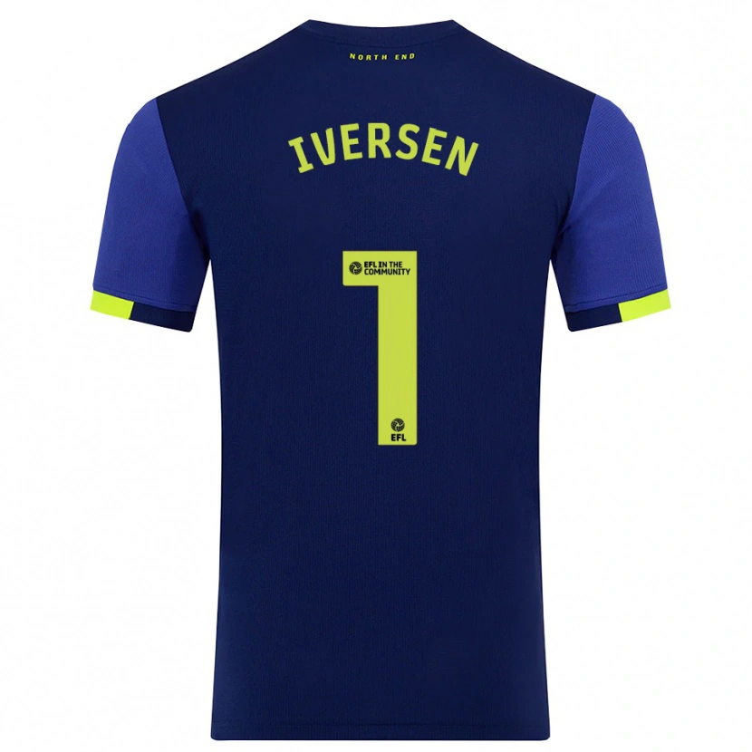 Danxen Herren Daniel Iversen #1 Marine Gelb Auswärtstrikot Trikot 2025/26 T-Shirt