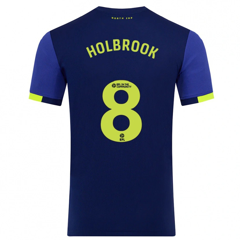Danxen Herren Jess Holbrook #8 Marine Gelb Auswärtstrikot Trikot 2025/26 T-Shirt