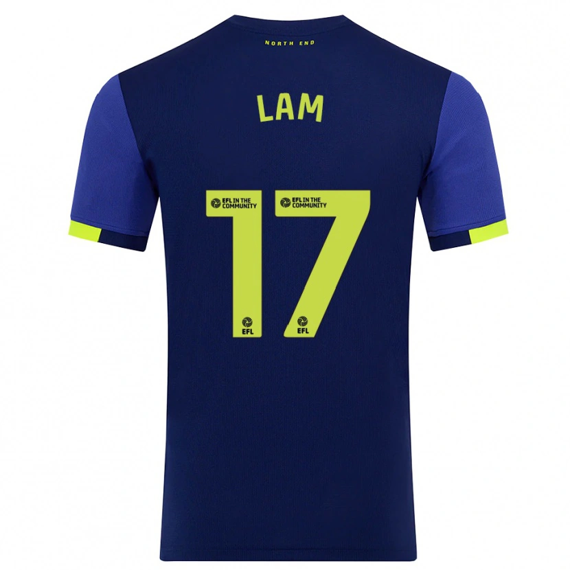Danxen Herren Isaac Lam #17 Marine Gelb Auswärtstrikot Trikot 2025/26 T-Shirt
