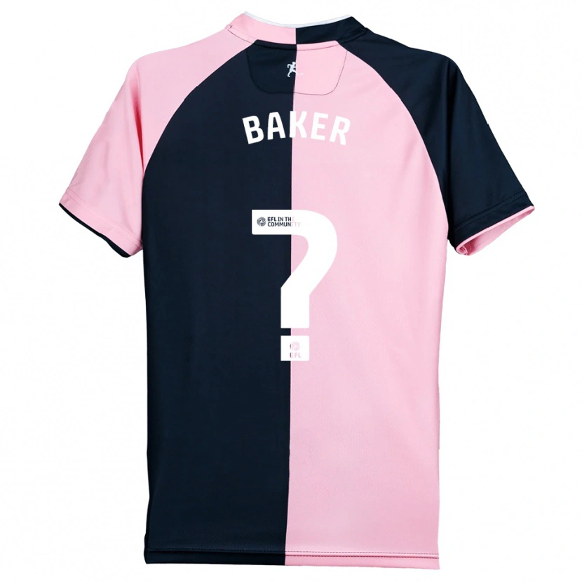 Danxen Herren Faye Baker #0 Pink Schwarz Auswärtstrikot Trikot 2025/26 T-Shirt