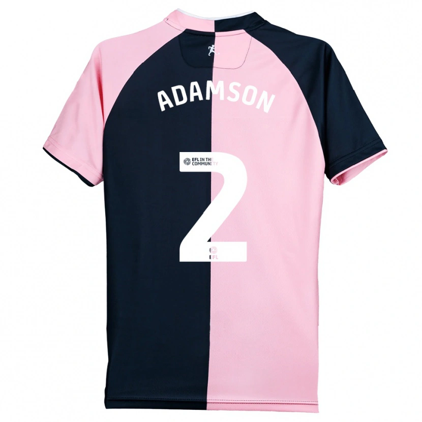 Danxen Herren Kealey Adamson #2 Pink Schwarz Auswärtstrikot Trikot 2025/26 T-Shirt