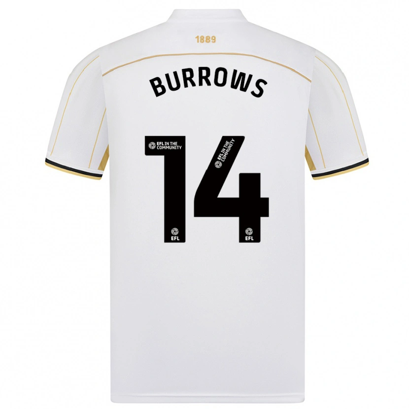 Danxen Herren Harrison Burrows #14 Weiß Gold Auswärtstrikot Trikot 2025/26 T-Shirt