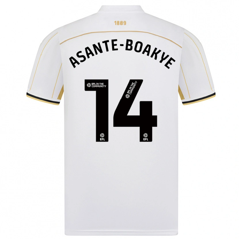Danxen Herren Max Asante-Boakye #14 Weiß Gold Auswärtstrikot Trikot 2025/26 T-Shirt