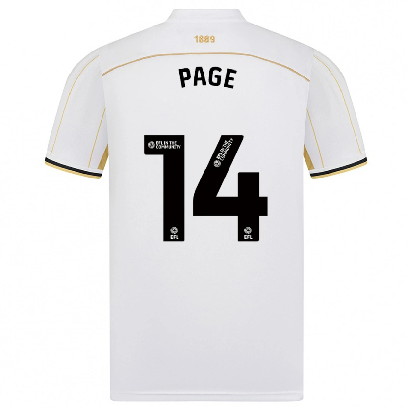 Danxen Herren Olivia Jane Page #14 Weiß Gold Auswärtstrikot Trikot 2025/26 T-Shirt