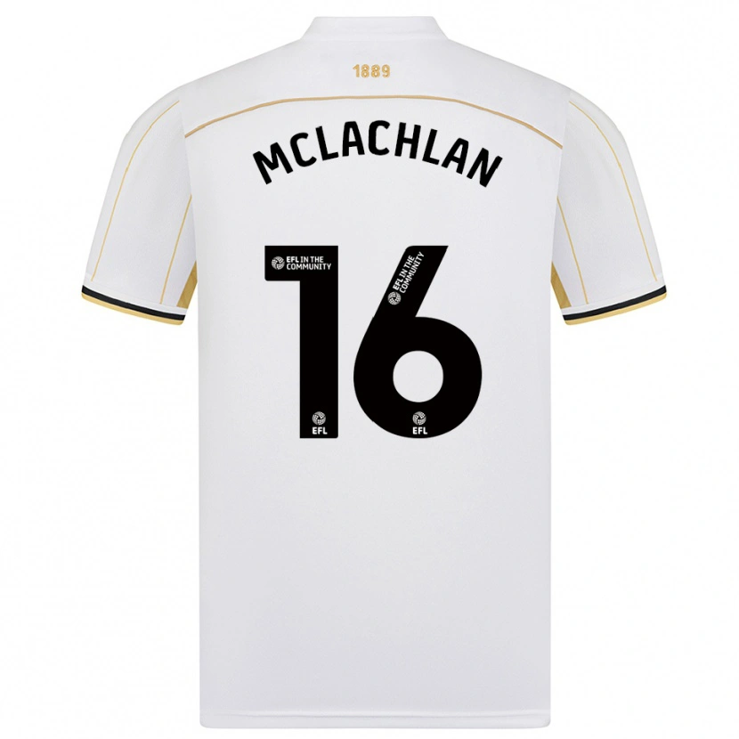 Danxen Herren Riley Mclachlan #16 Weiß Gold Auswärtstrikot Trikot 2025/26 T-Shirt
