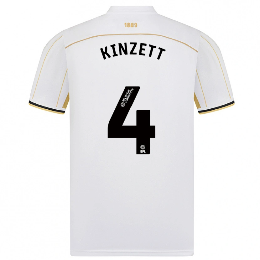 Danxen Herren Ella Kinzett #4 Weiß Gold Auswärtstrikot Trikot 2025/26 T-Shirt