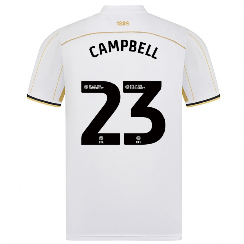 Danxen Herren Tyrese Campbell #23 Weiß Gold Auswärtstrikot Trikot 2025/26 T-Shirt