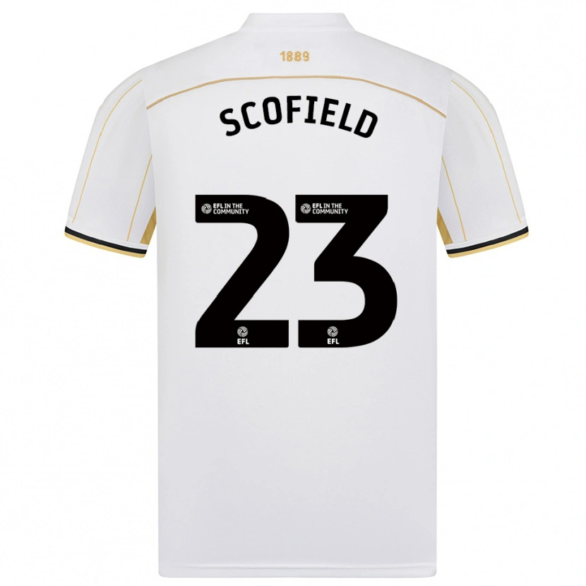 Danxen Herren Connie Scofield #23 Weiß Gold Auswärtstrikot Trikot 2025/26 T-Shirt