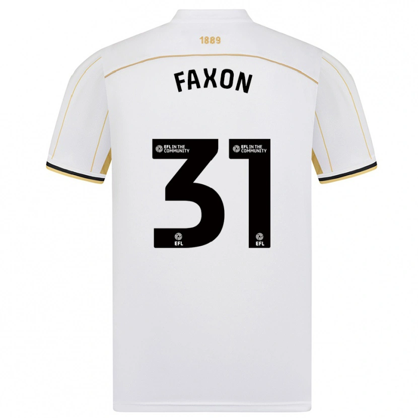 Danxen Herren Luke Faxon #31 Weiß Gold Auswärtstrikot Trikot 2025/26 T-Shirt