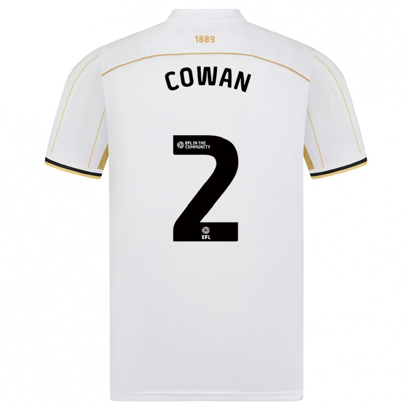 Danxen Herren Leanne Cowan #2 Weiß Gold Auswärtstrikot Trikot 2025/26 T-Shirt
