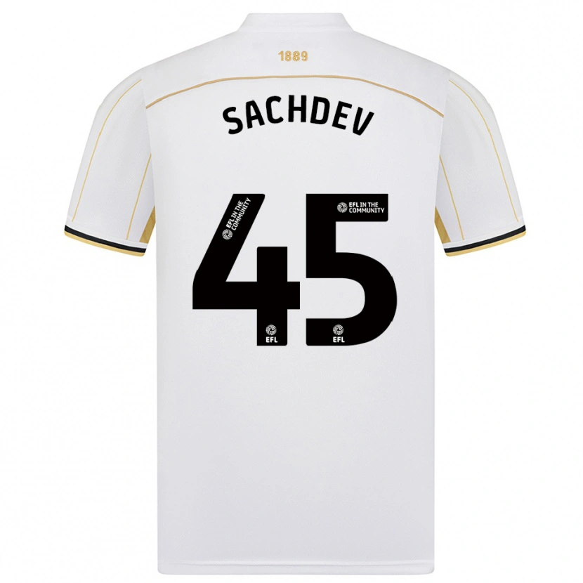 Danxen Herren Sai Sachdev #45 Weiß Gold Auswärtstrikot Trikot 2025/26 T-Shirt