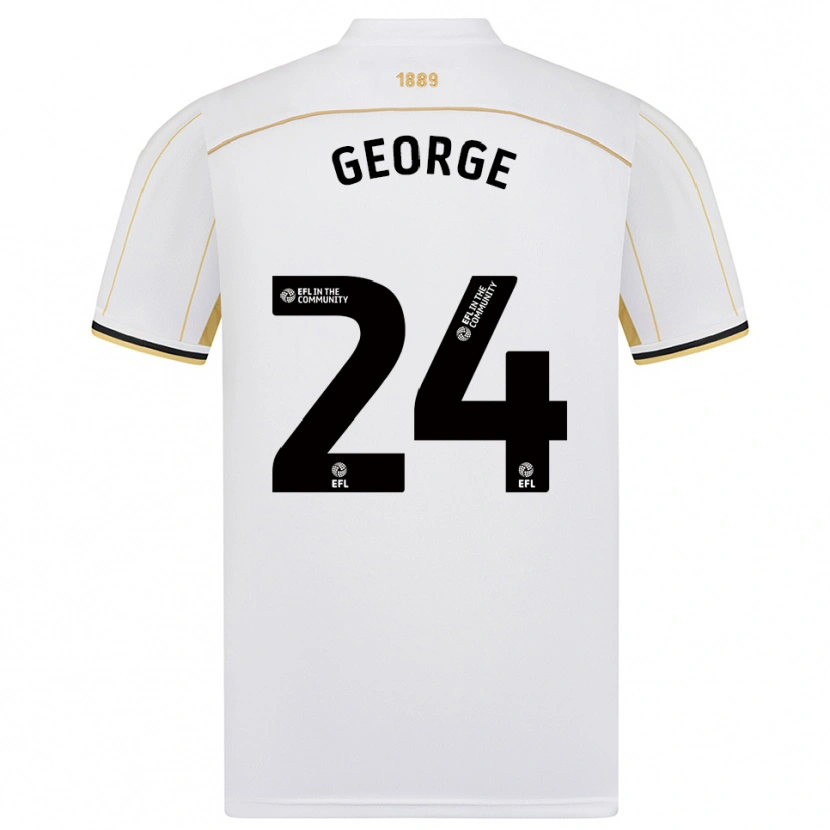 Danxen Herren Tammi George #24 Weiß Gold Auswärtstrikot Trikot 2025/26 T-Shirt