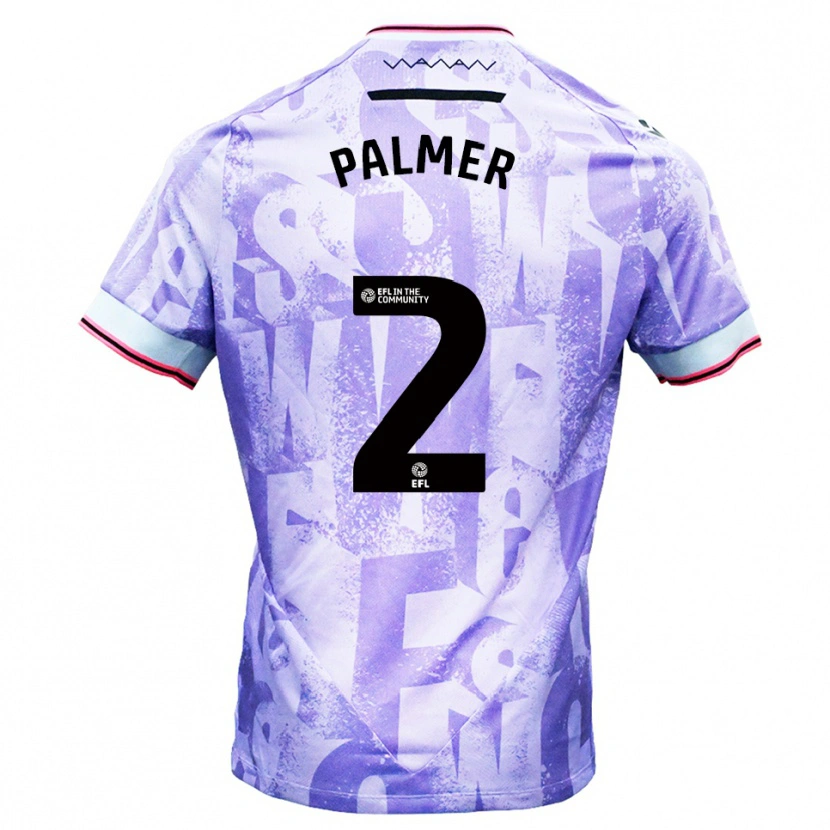 Danxen Herren Liam Palmer #2 Lila Weiß Auswärtstrikot Trikot 2025/26 T-Shirt