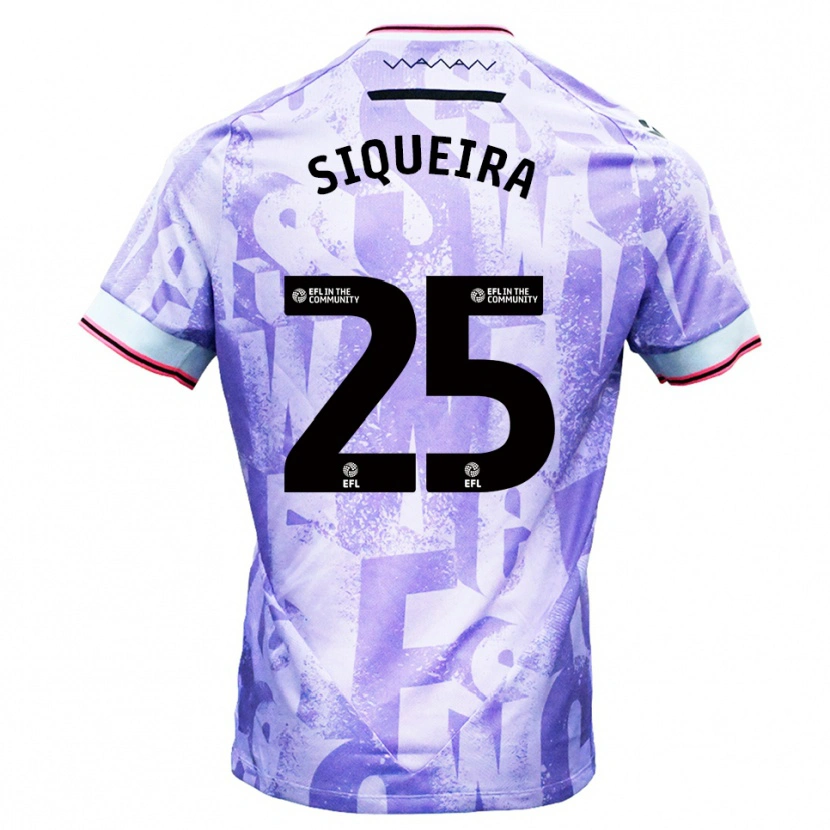 Danxen Herren Guilherme Siqueira #25 Lila Weiß Auswärtstrikot Trikot 2025/26 T-Shirt