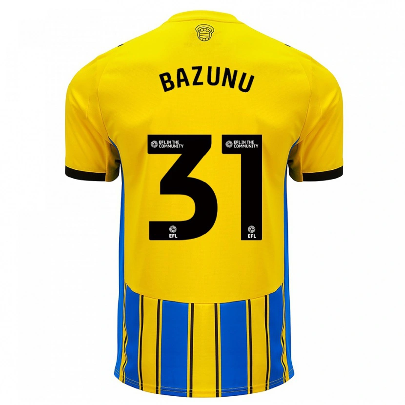 Danxen Herren Gavin Bazunu #31 Blau Gelb Auswärtstrikot Trikot 2025/26 T-Shirt