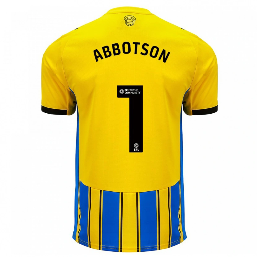 Danxen Herren Oscar Abbotson #1 Blau Gelb Auswärtstrikot Trikot 2025/26 T-Shirt