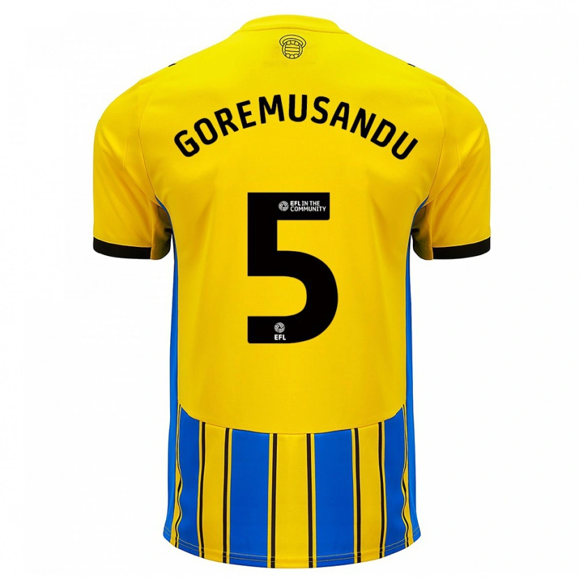 Danxen Herren Tino Goremusandu #5 Blau Gelb Auswärtstrikot Trikot 2025/26 T-Shirt