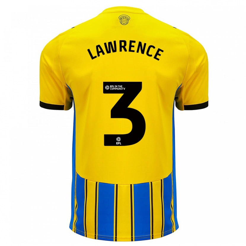 Danxen Herren Nico Lawrence #3 Blau Gelb Auswärtstrikot Trikot 2025/26 T-Shirt