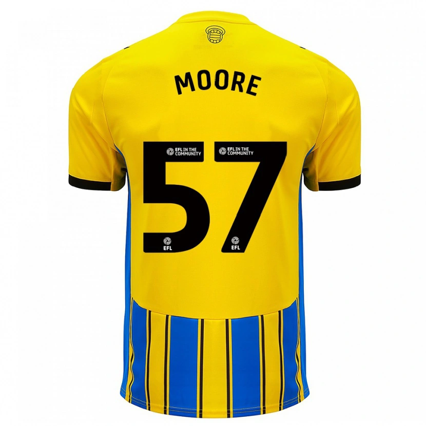 Danxen Herren Jayden Moore #57 Blau Gelb Auswärtstrikot Trikot 2025/26 T-Shirt