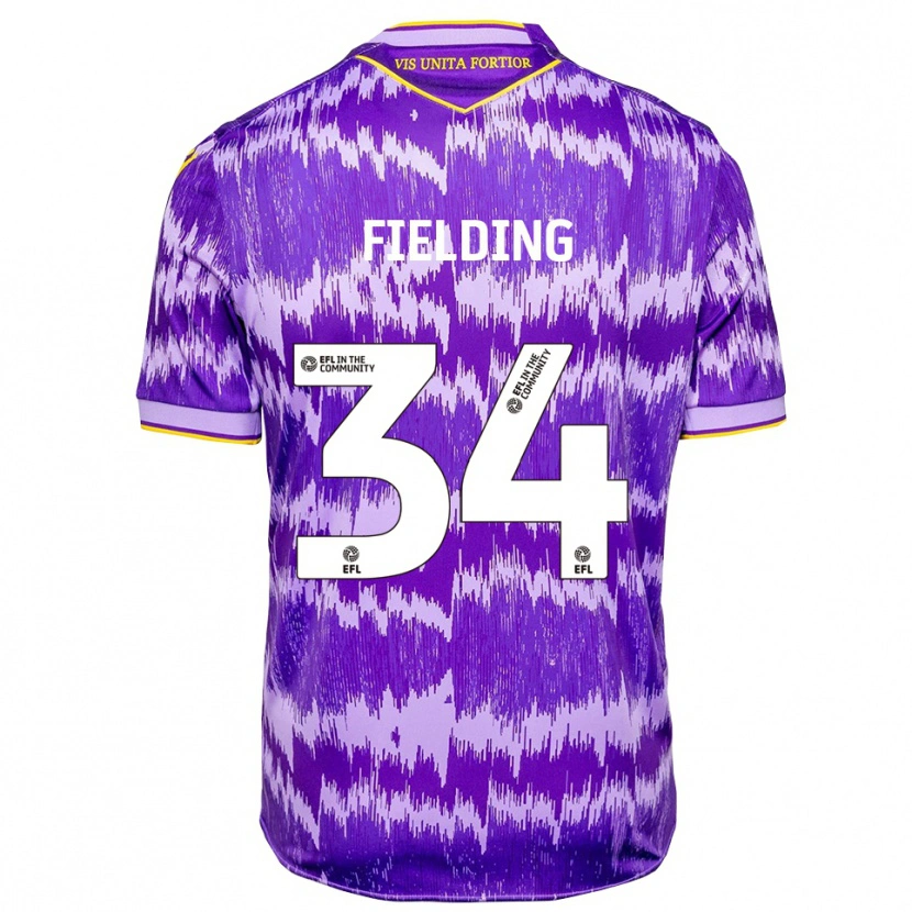 Danxen Herren Frank Fielding #34 Lila Gelb Auswärtstrikot Trikot 2025/26 T-Shirt